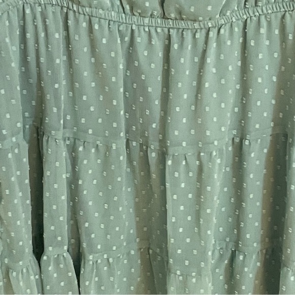 DIVIDED H&M, Plumeti Chiffon Dress, in Light Green, Size L - Picture 9 of 11